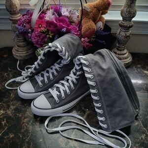 Converse Gray High-Top Sneakers